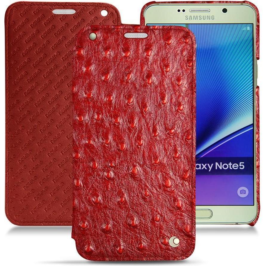Thumbnail - Noreve Lederschutzhülle horizontal (Samsung Galaxy Note 5), Smartphone Hülle, Rot