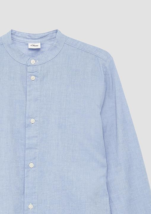 Immagine prodotto S.Oliver Hemd Regular Fit: Langarmhemd mit Stehkragen aus Baumwolle (158, 164)