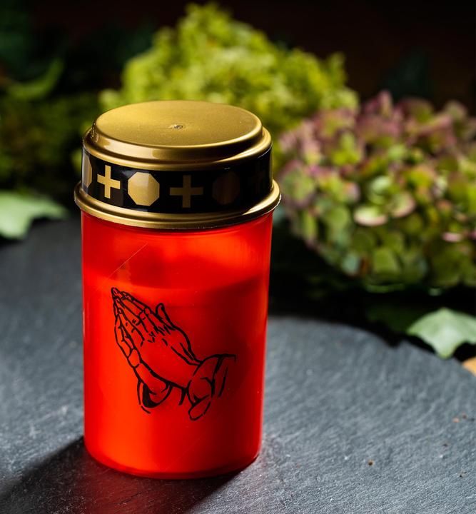 Actual product image Novaliv LED Grave Light Red Permanent Flicker Effect incl. Batteries Grave Candles Cemetery Candle Memorial (1 pcs.)