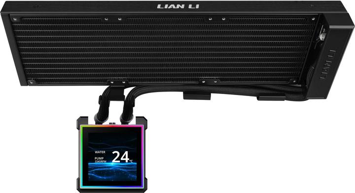 Actual product image Lian-Li HydroShift II LCD-S 360N AiO-Wasserkühlung, RGB, LCD-Display - ohne Lüfter, 360mm, schwarz
