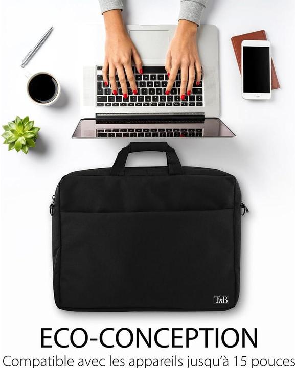 Immagine prodotto T'nB Sacca Ordinateur Portable Marseille 15 "max (Noir) (15.60", Universale)