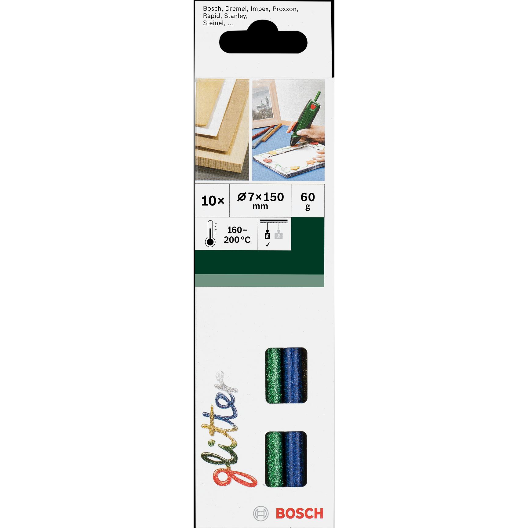 Bosch Zubehör, Heisskleber, Schmelzkleber Glitter 7 mm 10 Stck., Glitter