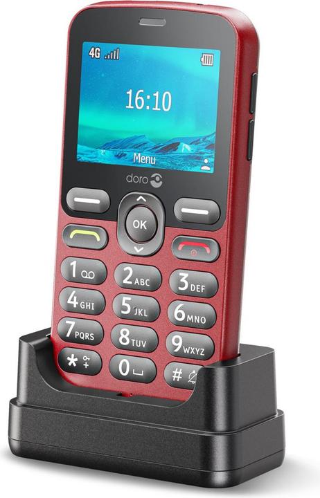 Actual product image Doro 1880 4G without power supply red (2.40", 0.31 Mpx, 4G)