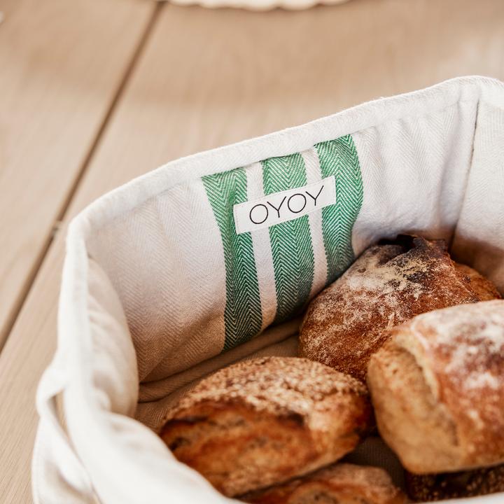 Actual product image OYOY Living Linu bread basket Beige/green