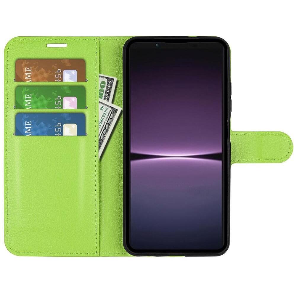 Thumbnail - Cover-Discount Sony Xperia 1 V - Leder Etui Hülle grün (Sony Xperia 1 V), Smartphone Hülle, Grün