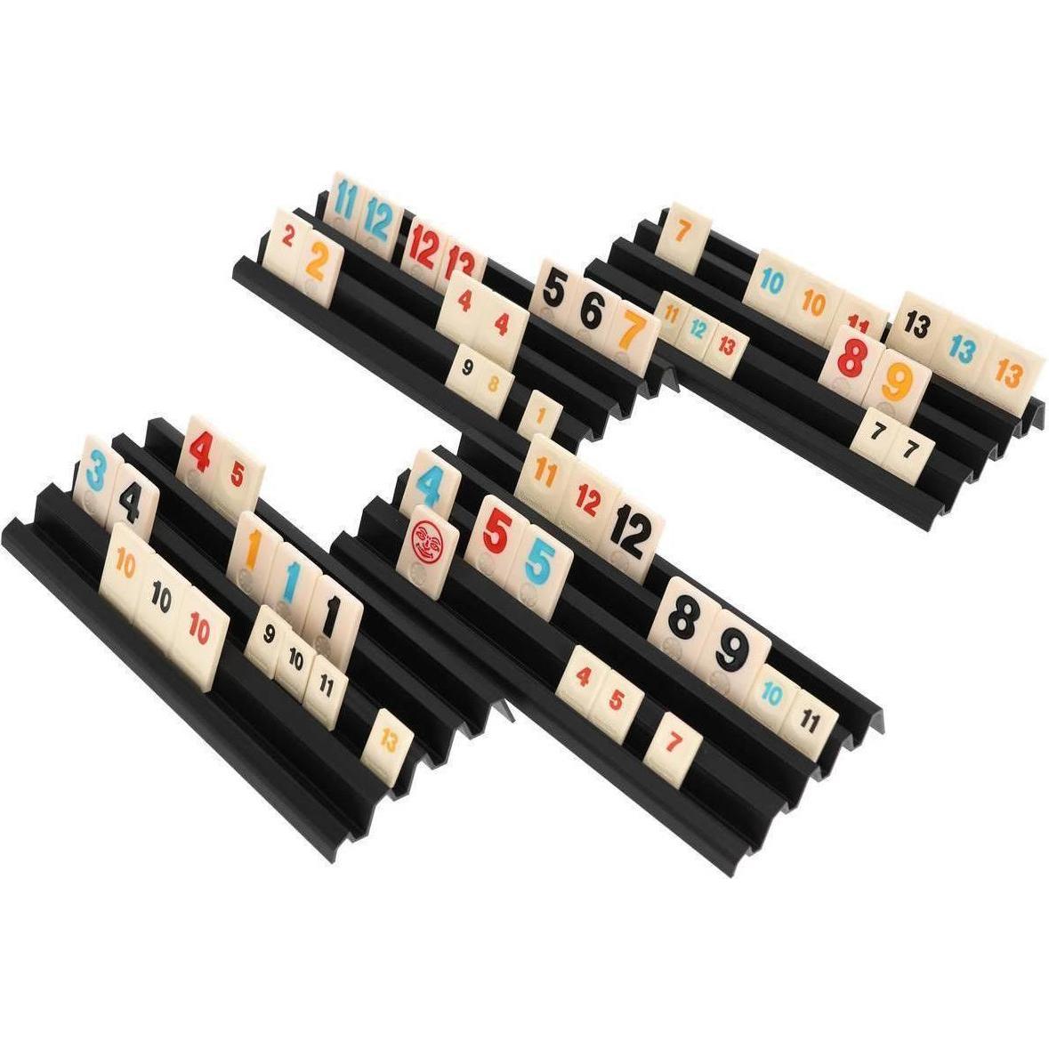 Feldherr 4er Set Kunststoff Ablagebretter für Rummikub, 4 Slots, stapelbar (Materiale sintetico)