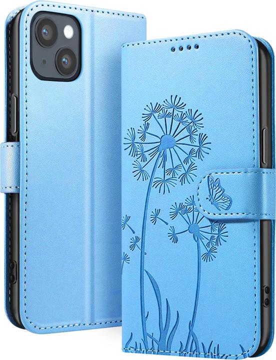 Image du produit Zanaé Wallet Etui iPhone 13/14 Blumen Schmetterling (Apple iPhone 13, Apple iPhone 14)