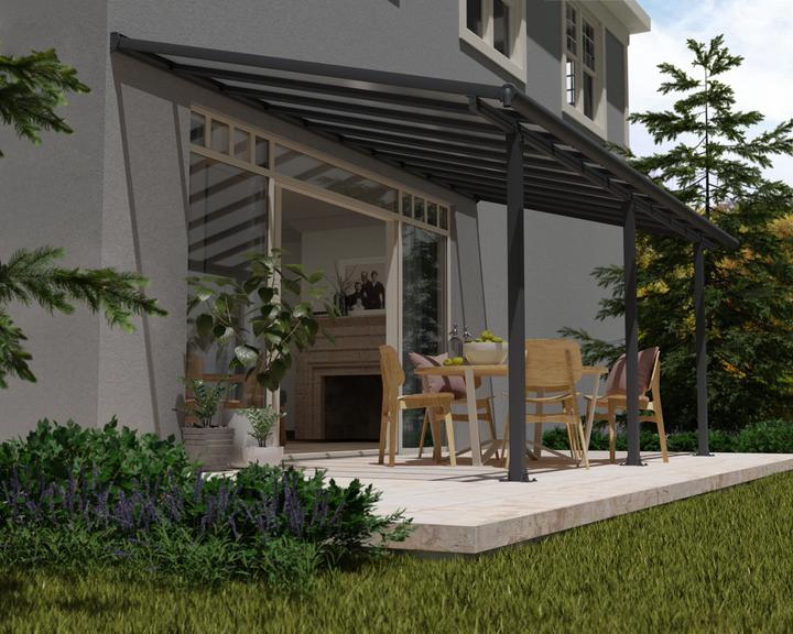 Produktbild Palram Terrassenberdachung CanopiaOlympia 3x6.1 619 x 295 cm grau
