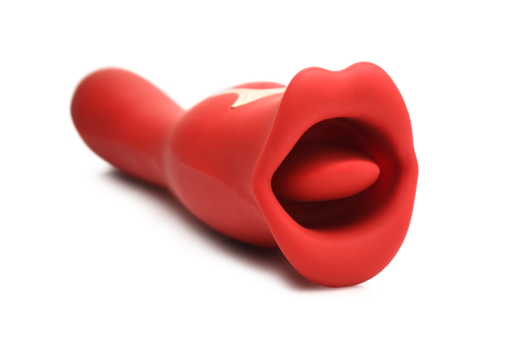 Image du produit XR Brands Lickgasm Baiser + Vibromasseur Baiser Double Face - Rouge