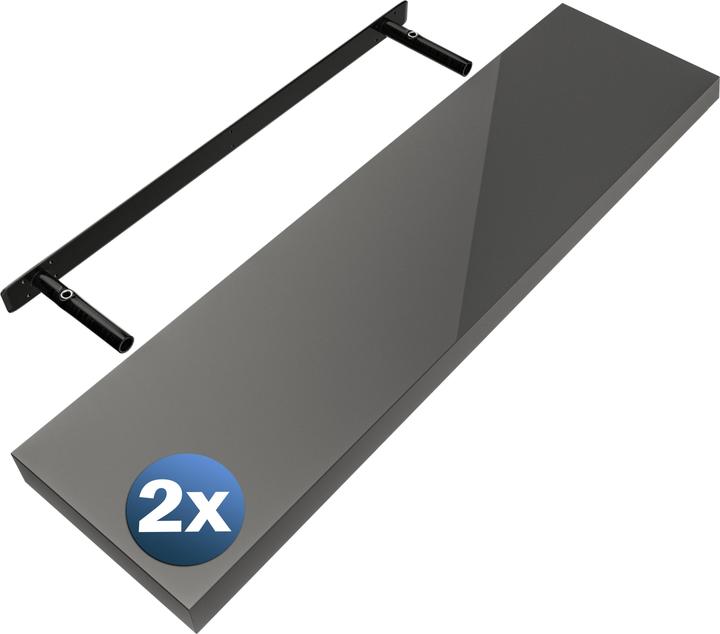 Set of 2 high gloss grey