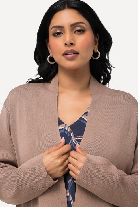 Actual product image Ulla Popken Long Open Front Cardigan Sweater (58)
