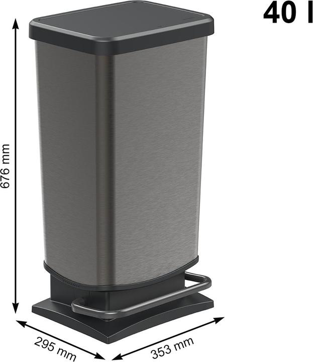 Image du produit Rotho Poubelle à pédale 40 l PASO (40 l)