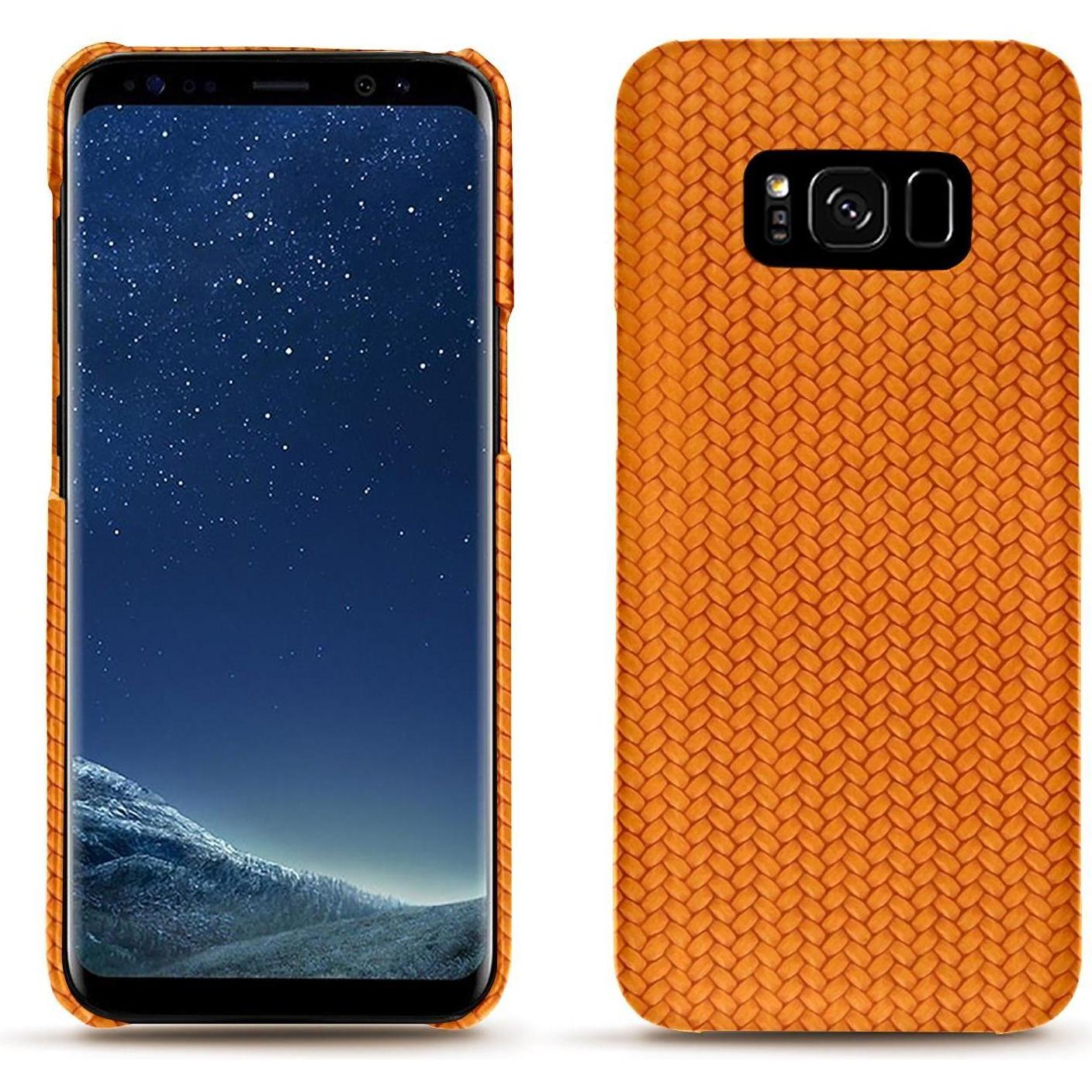 Noreve Lederschutzhülle (Samsung Galaxy S8), Smartphone Hülle, Orange