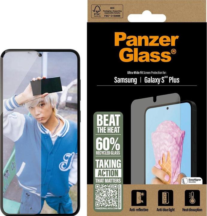 Produktbild PanzerGlass ® All-in-One Displayschutz Ultra Wide Fit (1 Stück, Samsung Galaxy S25+)