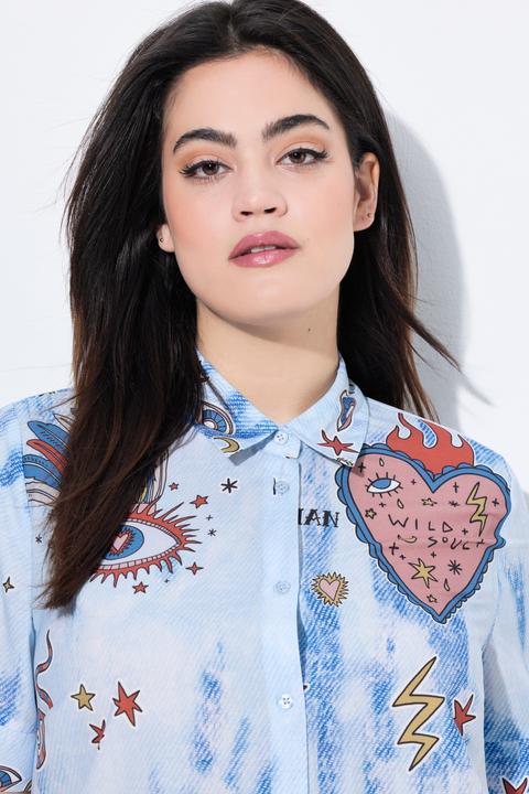 Immagine prodotto Angel of Style Hemdbluse, A-Linie, "Augen"-Patchprint (58)