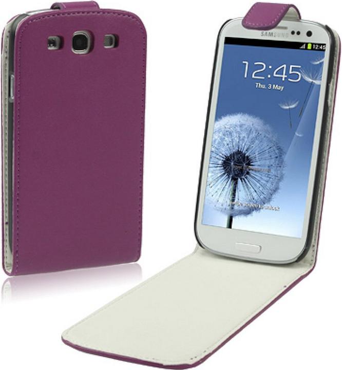 Produktbild König Design Handy Tasche Flip dünn für Samsung Galaxy S3 i9300 / i9305 / S3 NEO i9301 Violett (Samsung Galaxy S3, Samsung Galaxy S3 Neo)