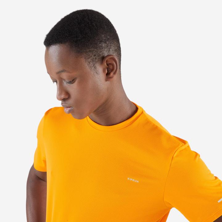 Actual product image Kiprun Men's Breathable Running T-shirt-Dry 500-Orange (M)