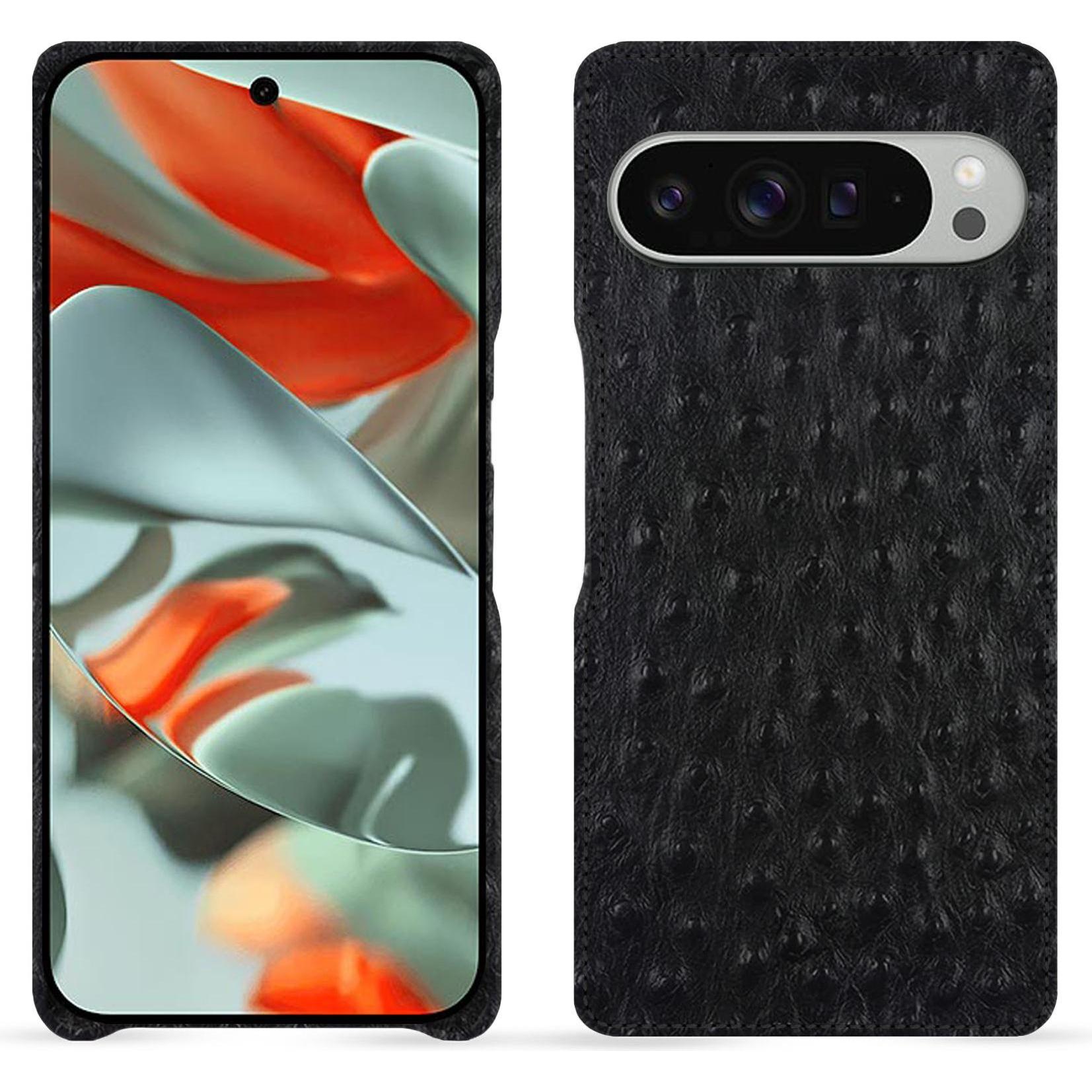 Noreve Lederschutzhülle (Google Pixel 9 Pro XL), Smartphone Hülle, Schwarz