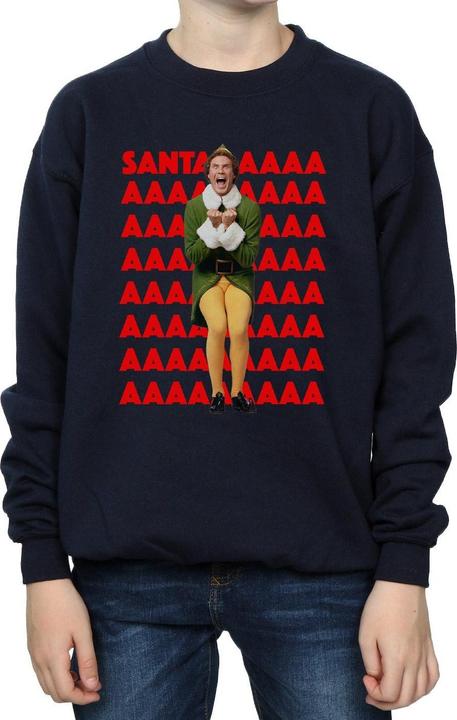 Actual product image Elf Boys Buddy Santa Scream Sweatshirt (116)
