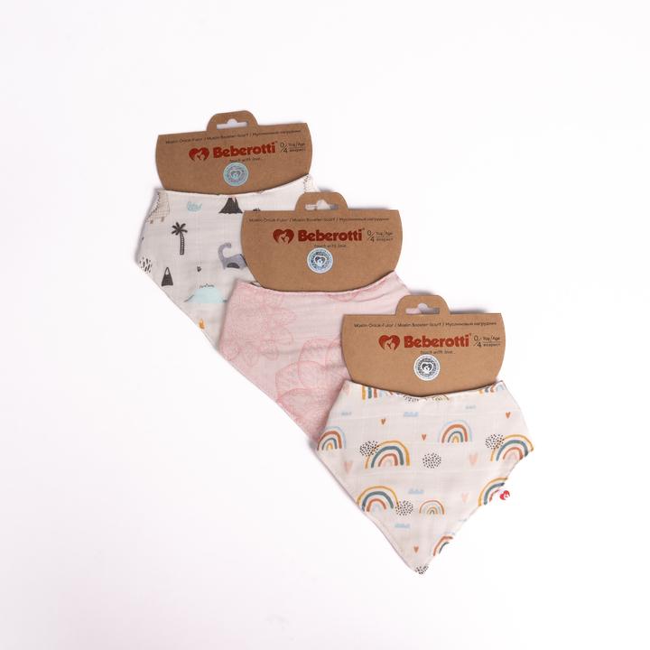 Actual product image Beberotti Organic Muslin Baby Bandana Bib (1 Month)