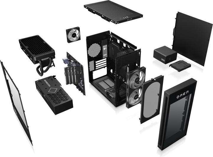 Produktbild HP Gaming PC OMEN 35L GT16-0768nz, Prozessorfamilie: Intel (Intel Core Ultra 7 265F, 32 GB, 4000 GB, GeForce RTX 5080)