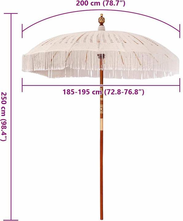 Produktbild vidaXL Terrassenumbrella (1.90 m)