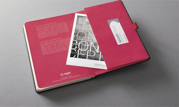 Immagine prodotto Sigel Wochenkalender 2026 C2609 1W/2S schwarz/rot 15.1x10.8cm (108 x 151 mm, Panoramica settimanale a doppia pagina)