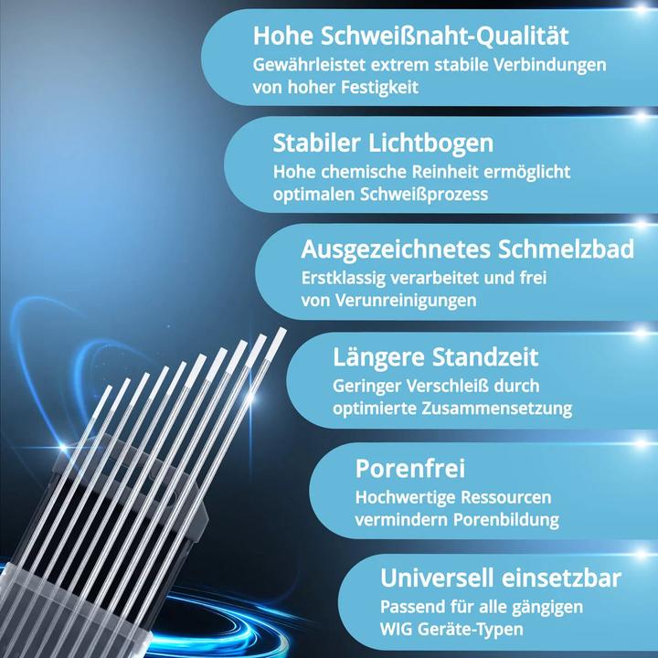 Produktbild Stahlwerk Wolframelektroden WZ8 Weiss 1,6 + 2,4 mm je 5 im praktischen 10er Set