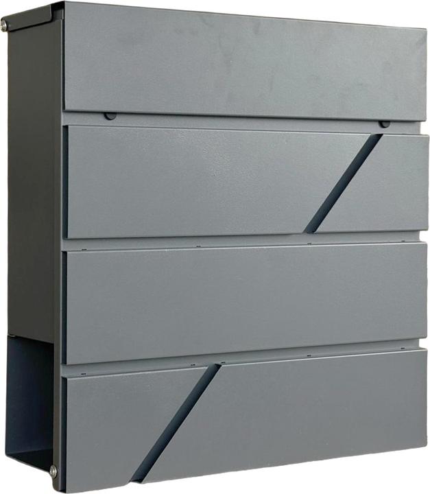 1x Briefkasten, 1x Montageanleitung, 4x Schlüssel, Wandmontagematerial
