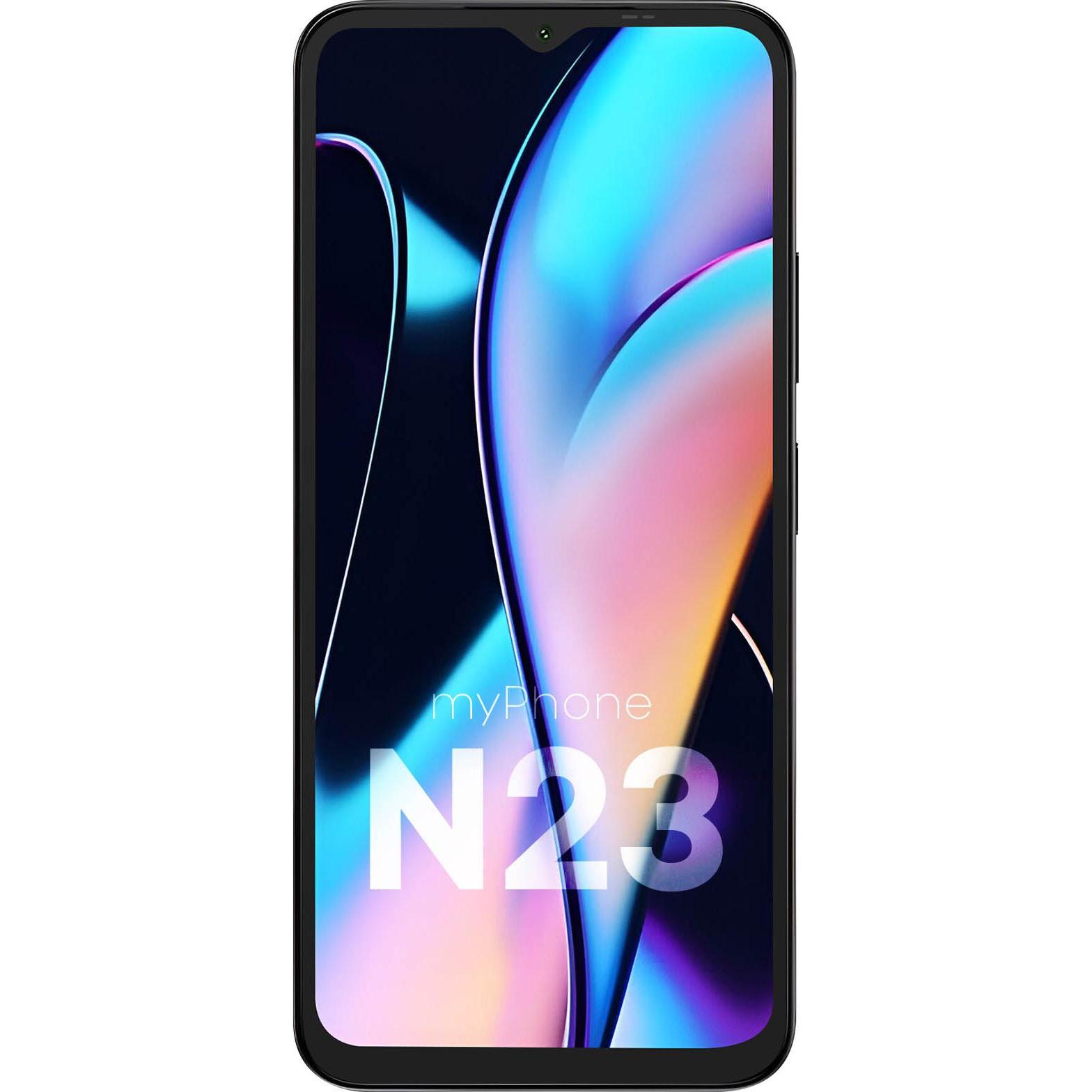 Myphone N23 LTE 6/128GB czarny (128 GB, Schwarz, 6.51", 50 Mpx), Smartphone, Schwarz