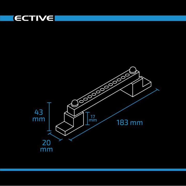 Immagine prodotto Ective Stromverteilerschiene 12-fach 150A DC/AC