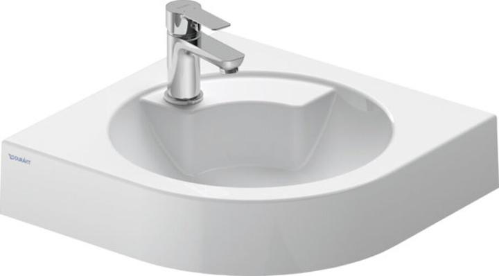 Image du produit Duravit lavabo d'angle Architec 450mm sans trop-plein, avec banquette pour trou de coulée, 1 trou d (450 mm, 635 mm)