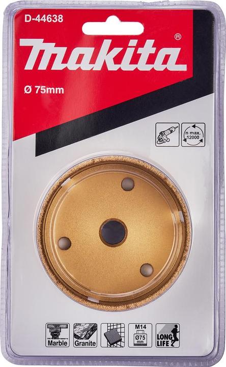 Image du produit Makita Couronne de forage creuse diamantée 75mm M14 (75 millimètres)