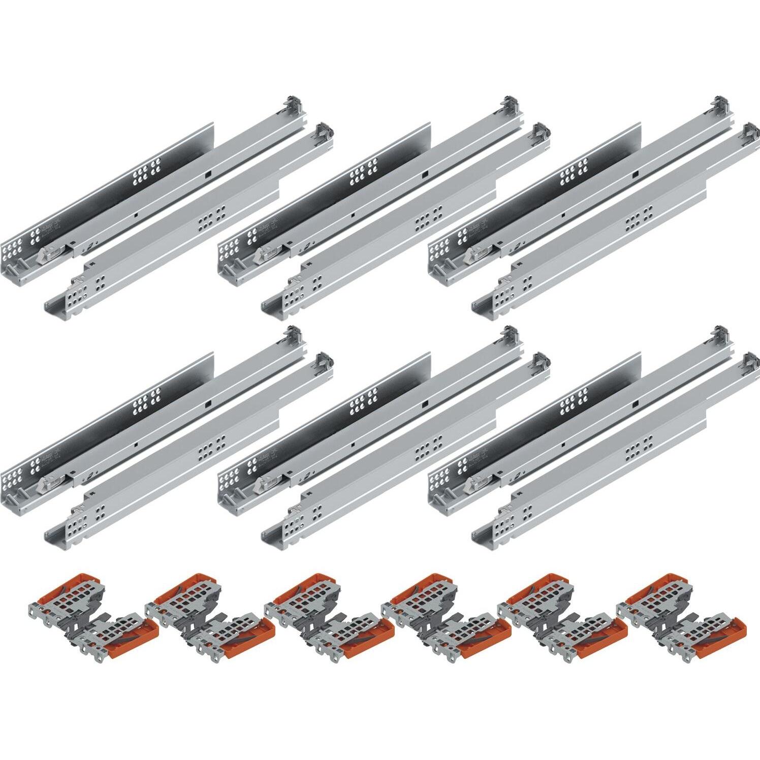 Vasalat, Schubladenauszüge, Blum Tandem plus Blumotion Vollauszug 560H, 450mm mit Kupplung für 6 Schubladen