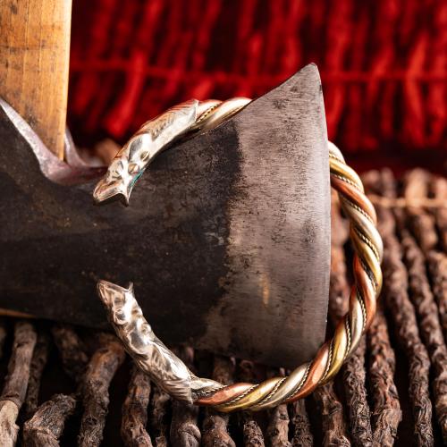 Produktbild Berk Wikinger-Armreif „Drachenköpfe“