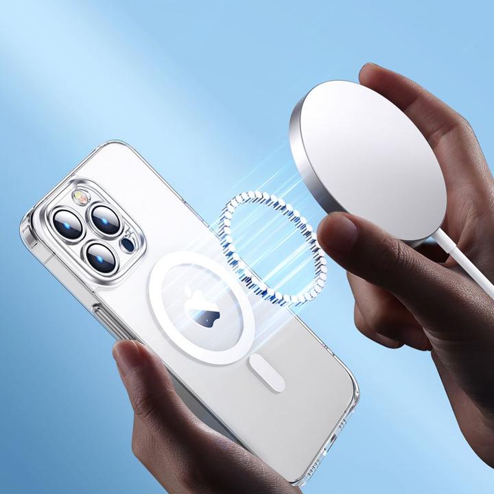 Image du produit Joyroom 14D Étui magnétique Étui magnétique pour iPhone 14 Pro Compatible avec MagSafe transparent (JR-14 (Apple iPhone 14 Pro)