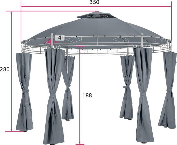 Produktbild tectake Siana (350 cm, 350 cm)