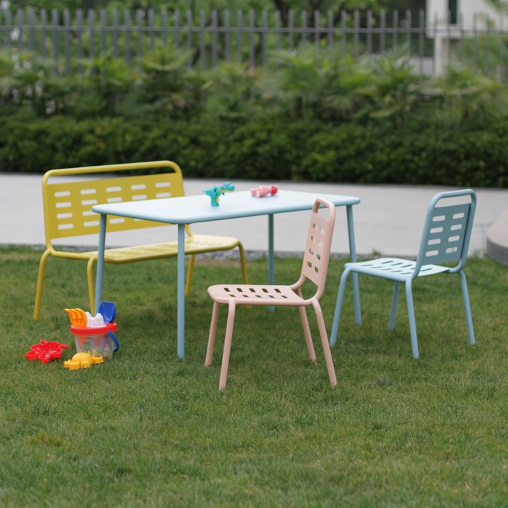 Produktbild Casa.Pro Kindersitzgruppe Etroubles 4-tlg. Stahl Mehrfarbig