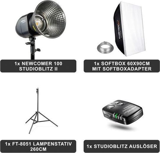 Actual product image Walimex pro Newcomer 100 II Set Single (100 W, Set)