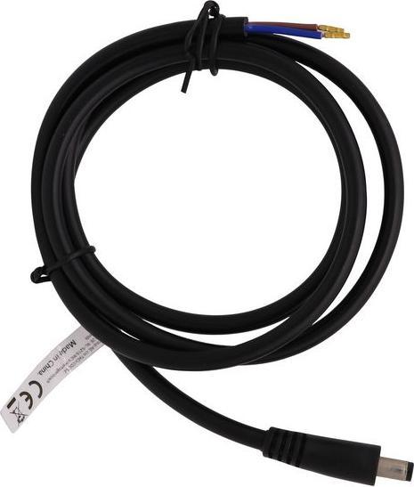 Actual product image RND Electronics DC connection cable, 2.5x5.5x9.5mm plug - open ends, straight, 2m, black (0.15 m)