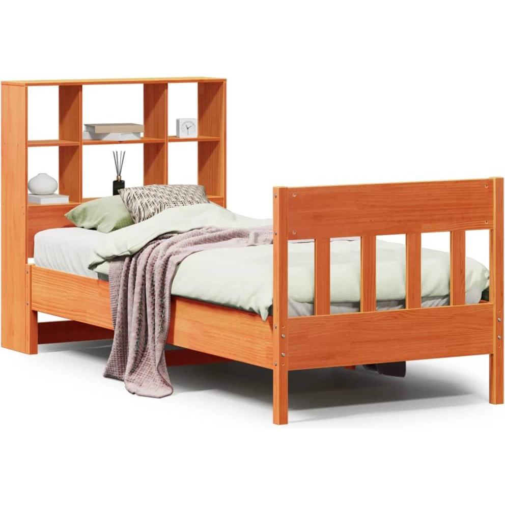 VidaXL, Bett, Massivholzbett Holzbett Bett Doppelbett Bettgestell Wachsbraun 200x200cm (200 x 200 cm)