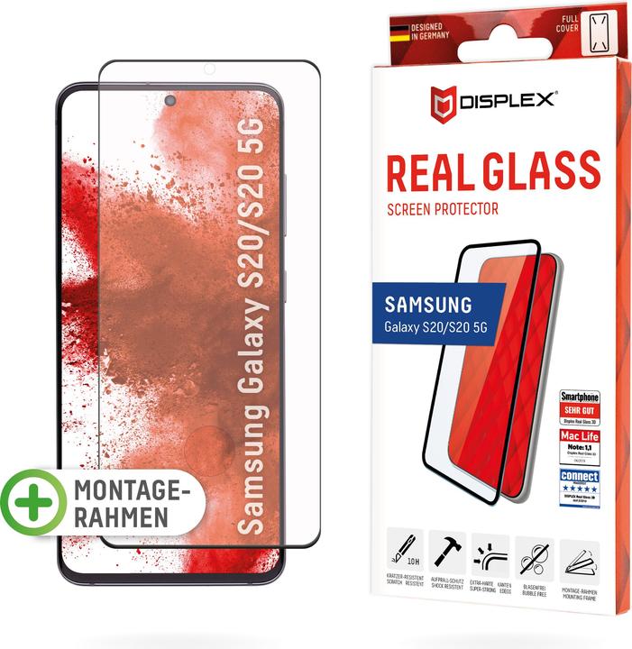 Produktbild Displex Real Glass, Full Cover Panzerglas (1 Stück, Samsung Galaxy S20 5G, Samsung Galaxy S20+)