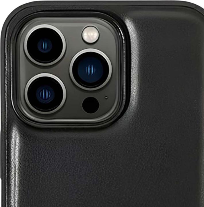 Produktbild BMW Etui BMHMP14L22PTDK iPhone 14 Pro 6,1" czarny/black Leather Stamp Tricolor Magsafe (Apple iPhone 14 Pro)