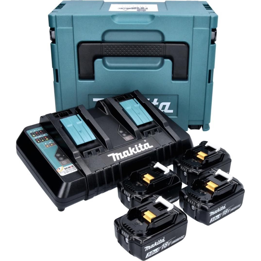 Thumbnail - Makita, Werkzeugakku + Ladegerät, Power Source Kit mit 4x BL1830B Akku 3,0Ah + DC18RD Doppelladegerät + Makpac (18 V)