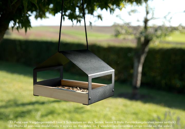 Produktbild Wondermake Design-Vogelfutterhaus "cibarium3", Edelstahl/Kiefer