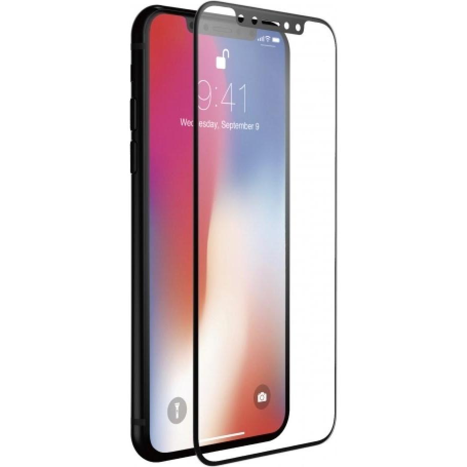 Just Mobile Xkin 3D (1 Stück, Apple iPhone XS, Apple iPhone X), Smartphone Schutzfolie, Schwarz