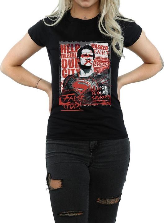 Actual product image Womens/Ladies Batman v Superman False God Cotton T-Shirt (M)