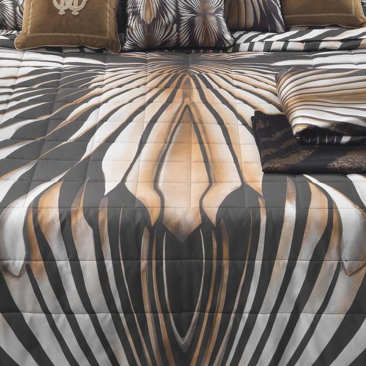 Actual product image Roberto Cavalli Maco satin bed linen Tigresse brown (Bedding set, 135x200 cm + 80x80 cm)