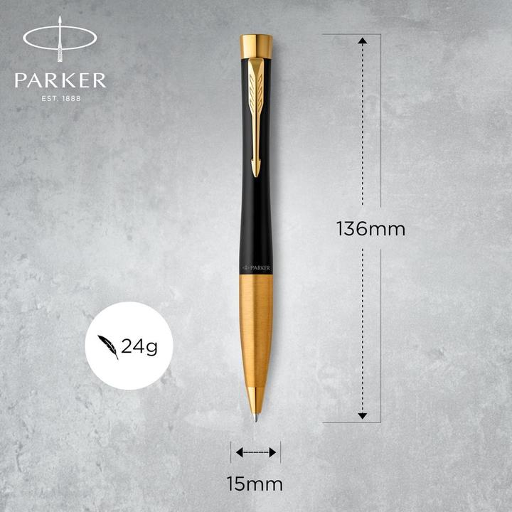 Produktbild Parker Set - Füllfederhalter + Kugelschreiber Urban Black GT - 2093381 (Gold, Schwarz, 2 x)