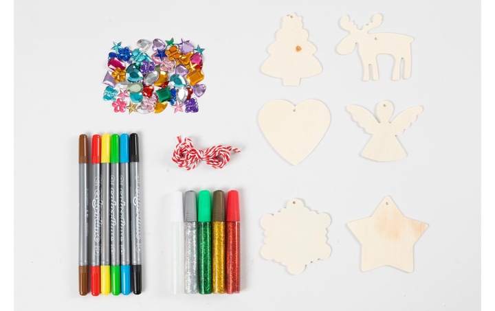 Produktbild Creativ Company Bastelset Weihnachtsanhänger zum Ausmalen